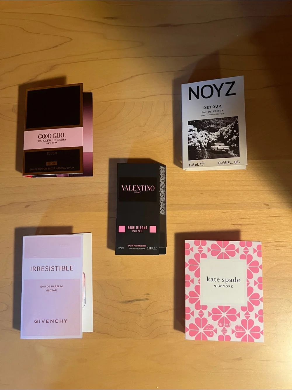 Luxury fragrance samples